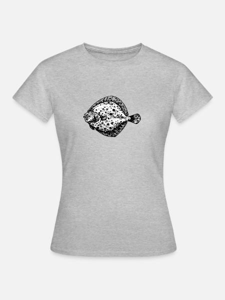 Steinbutt - Frauen T-Shirt - Grau meliert