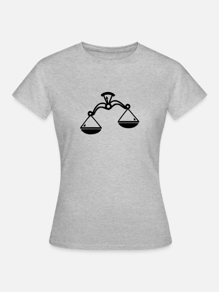 waage - Frauen T-Shirt - Grau meliert