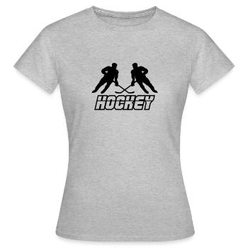 hockey - T-shirt Femme - gris chiné - Devant - AI Model Female 172 dark (172cm)