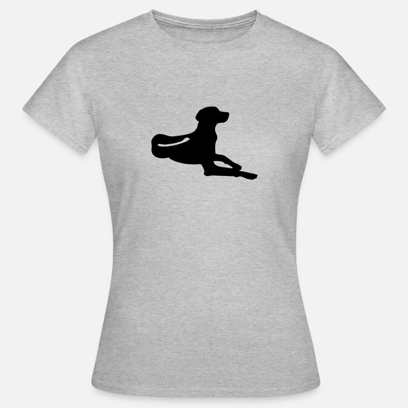 Rhodesian Ridgeback - liegend - Frauen T-Shirt - Grau meliert