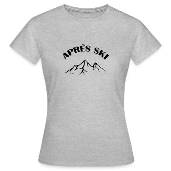 après ski - T-shirt Femme - gris chiné - Devant - AI Model Female 172 dark (172cm)