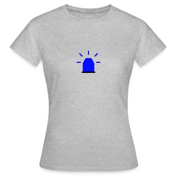 Service d'urgence lumière bleue / pompiers / police - T-shirt Femme - gris chiné - Devant - AI Model Female 172 dark (172cm)