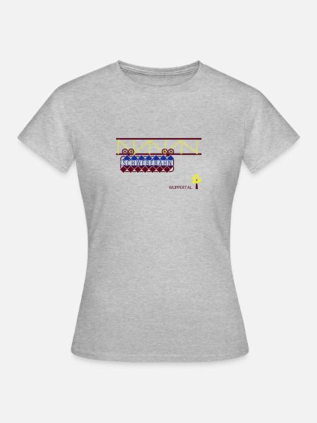 Wuppertaler Schwebebahn - Frauen T-Shirt - Grau meliert