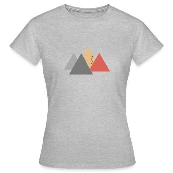 Mountain panorama, mountain worlds, mountains, mountain range - Women's T-Shirt - heather grey - Front - AI Model Female 172 dark (172cm)