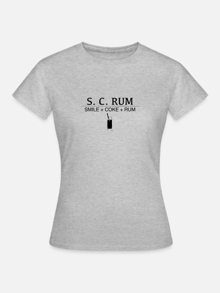 SCRUM RUM - Frauen T-Shirt - Grau meliert