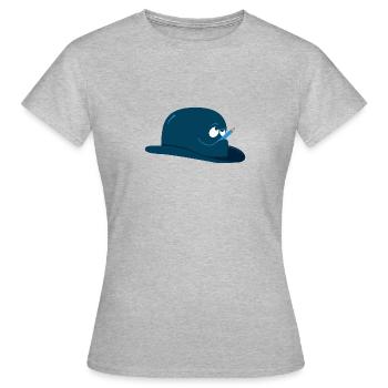 Thinking hat - T-shirt Femme - gris chiné - Devant - AI Model Female 172 dark (172cm)
