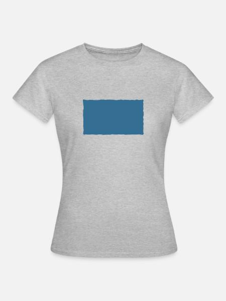 Cherry - rectangle blue - Frauen T-Shirt - Grau meliert