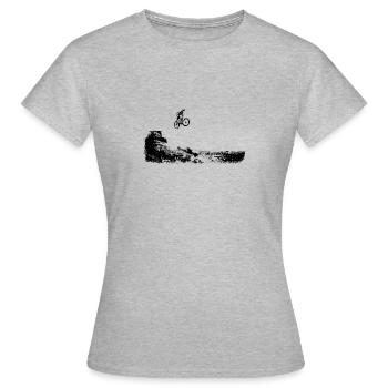 Vélo de montagne - T-shirt Femme - gris chiné - Devant - AI Model Female 172 dark (172cm)