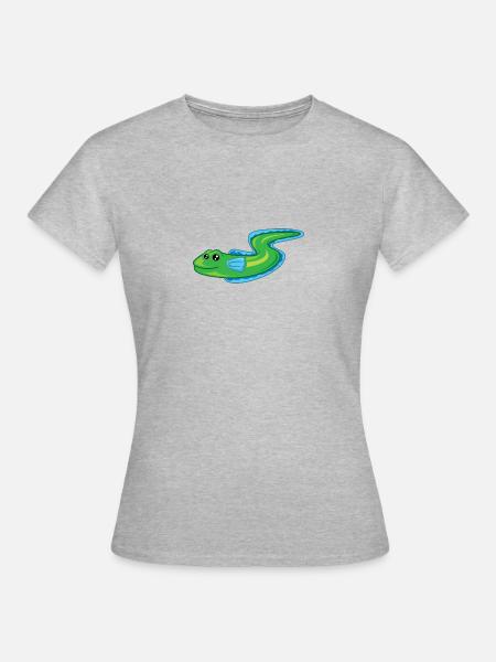 Aal Cartoon - Frauen T-Shirt - Grau meliert