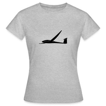 Pilote de planeur Ventus C17.6 - T-shirt Femme - gris chiné - Devant - AI Model Female 172 dark (172cm)