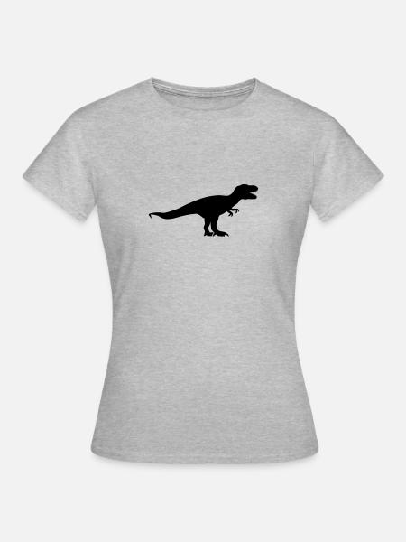 T-Rex - Frauen T-Shirt - Grau meliert