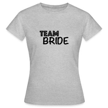Team Bride - Frauen T-Shirt - Grau meliert - Vorne - AI Model Female 172 dark (172cm)