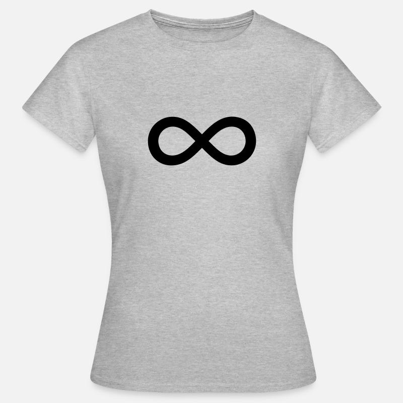 Infinity black Infinity symbol - Women's T-Shirt - heather grey