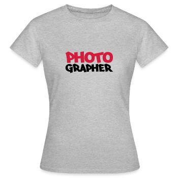 Photographer - Frauen T-Shirt - Grau meliert - Vorne - AI Model Female 172 dark (172cm)