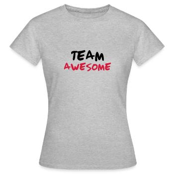Team Awesome - Frauen T-Shirt - Grau meliert - Vorne - AI Model Female 172 dark (172cm)