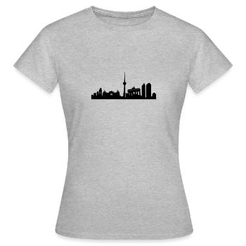 Berlin Skyline - Women's T-Shirt - heather grey - Front - AI Model Female 172 dark (172cm)