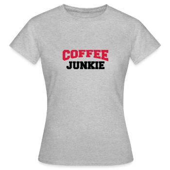 Accro au café - T-shirt Femme - gris chiné - Devant - AI Model Female 172 dark (172cm)