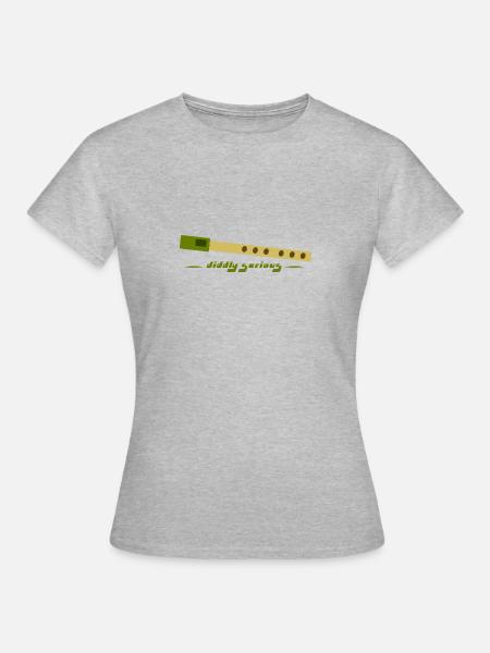 whistle grün - Frauen T-Shirt - Grau meliert