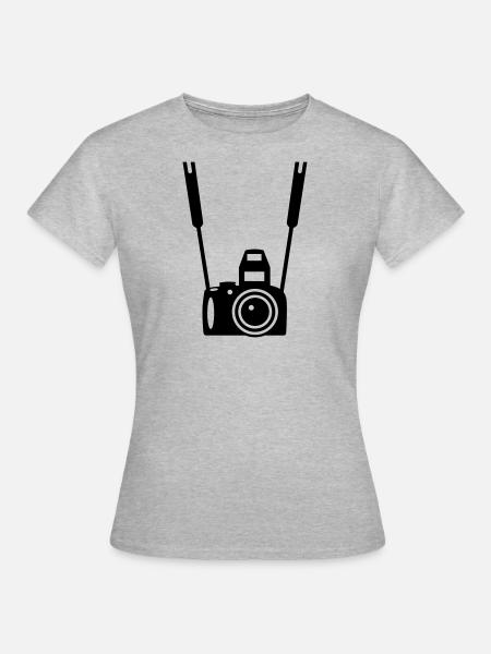 Appareil photo - T-shirt Femme - gris chiné