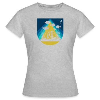 Calmar d’aquarium - T-shirt Femme - gris chiné - Devant - AI Model Female 172 dark (172cm)