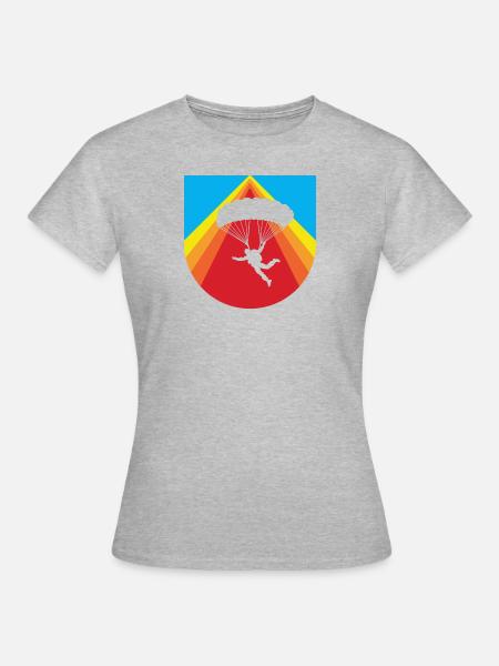 Skydiving Adrenalin Skydive - Frauen T-Shirt - Grau meliert