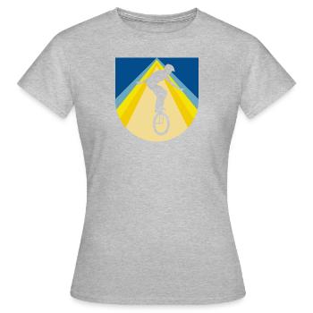 Artiste des pédales de monocycle - T-shirt Femme - gris chiné - Devant - AI Model Female 172 dark (172cm)