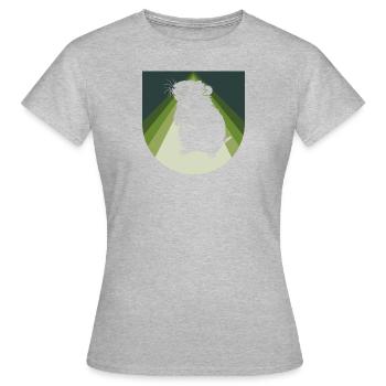 Nagetier Meerschweinchen - Frauen T-Shirt - Grau meliert - Vorne - AI Model Female 172 dark (172cm)