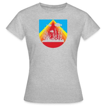 Aquarium Mer - T-shirt Femme - gris chiné - Devant - AI Model Female 172 dark (172cm)