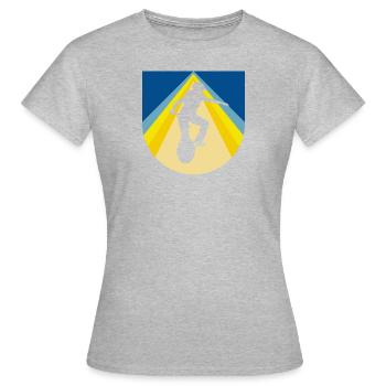 Pédale de cirque monocycle - T-shirt Femme - gris chiné - Devant - AI Model Female 172 dark (172cm)