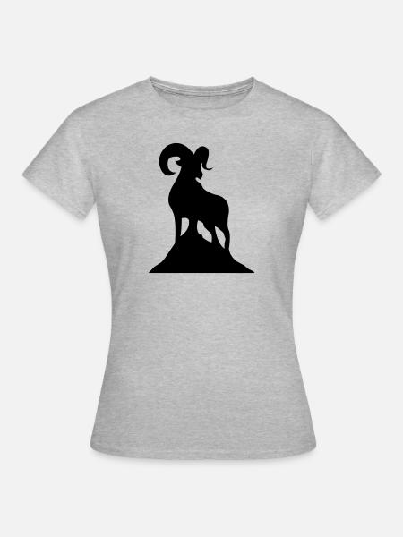 widder 01 - Frauen T-Shirt - Grau meliert