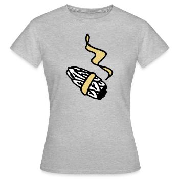 Räucherwerk Incense Ritual Reinigung Shamane - Frauen T-Shirt - Grau meliert - Vorne - AI Model Female 172 dark (172cm)