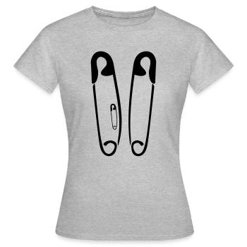 Baby Inside - Frauen T-Shirt - Grau meliert - Vorne - AI Model Female 172 dark (172cm)