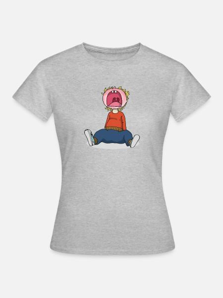 Dein Kind - Frauen T-Shirt - Grau meliert