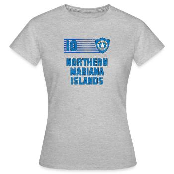 Northern Mariana Islands Football Team - Women's T-Shirt - heather grey - Front - AI Model Female 172 dark (172cm)