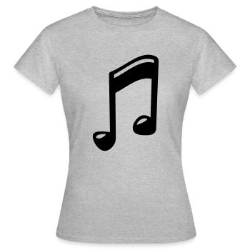 note drunk - Women's T-Shirt - heather grey - Front - AI Model Female 172 dark (172cm)