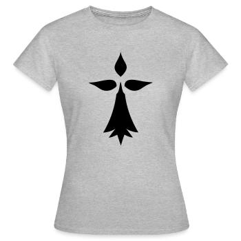 hermine logo bretagne - Frauen T-Shirt - Grau meliert - Vorne - AI Model Female 172 dark (172cm)