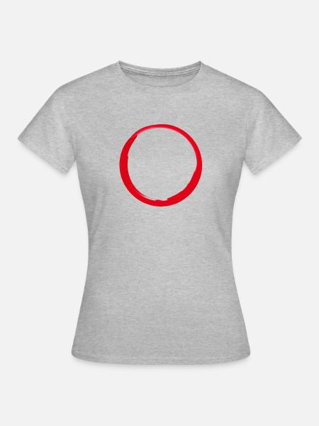 Roter Kreis - Frauen T-Shirt - Grau meliert