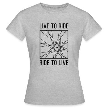 Live to ride, ride to live! - Women's T-Shirt - heather grey - Front - AI Model Female 172 dark (172cm)