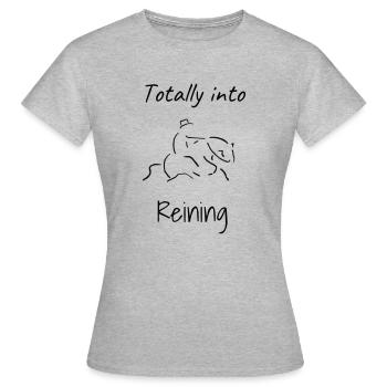 Totalement dans reining - T-shirt Femme - gris chiné - Devant - AI Model Female 172 dark (172cm)