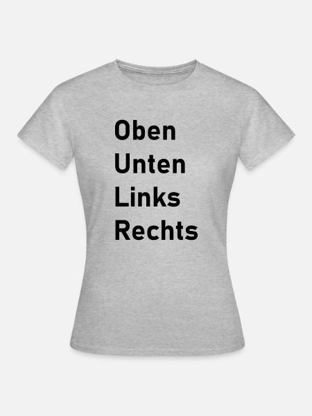 Richtungen - Frauen T-Shirt - Grau meliert