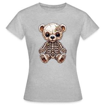 Ours en peluche / Peluche / Animal en peluche / Idée cadeau - T-shirt Femme - gris chiné - Devant - AI Model Female 172 dark (172cm)
