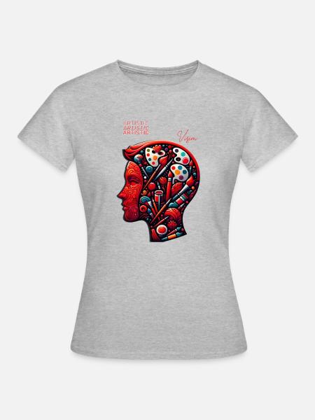 Artistic Vision - Frauen T-Shirt - Grau meliert