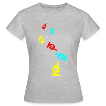 Microscope Icon Icon - Women's T-Shirt - heather grey - Front - AI Model Female 172 dark (172cm)