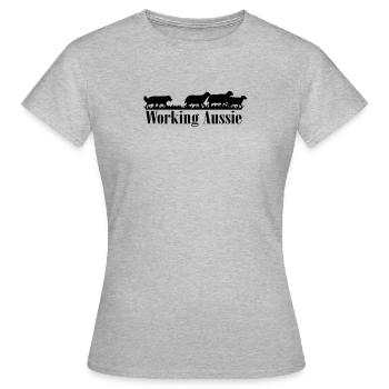 Working Aussie - Frauen T-Shirt - Grau meliert - Vorne - AI Model Female 172 dark (172cm)