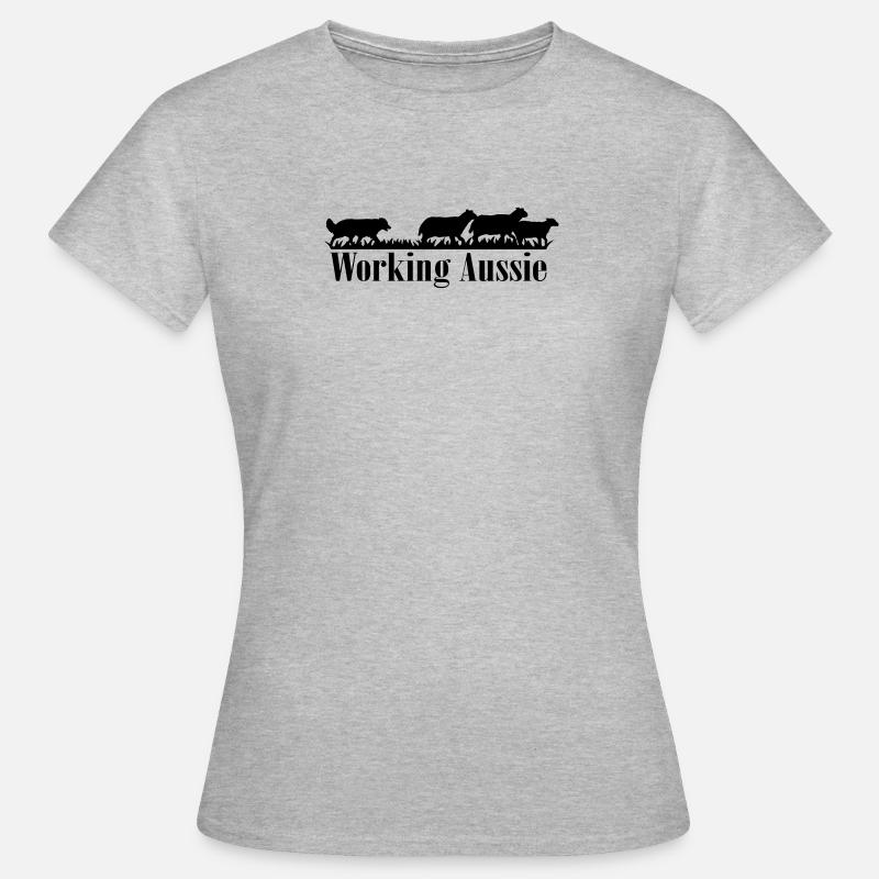 Working Aussie - Frauen T-Shirt - Grau meliert