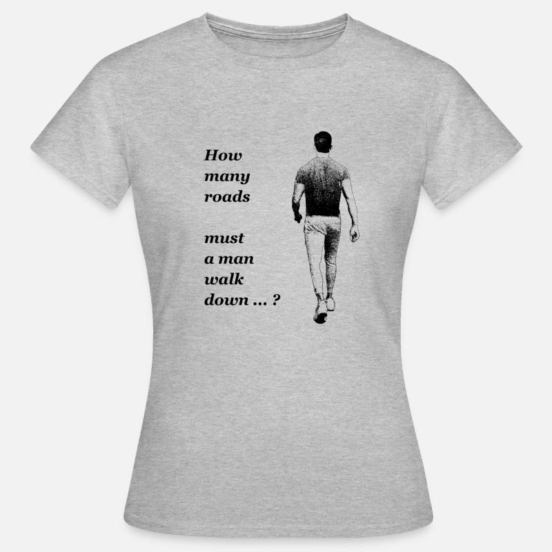 Dylan - Man walking down the road - Women's T-Shirt - heather grey