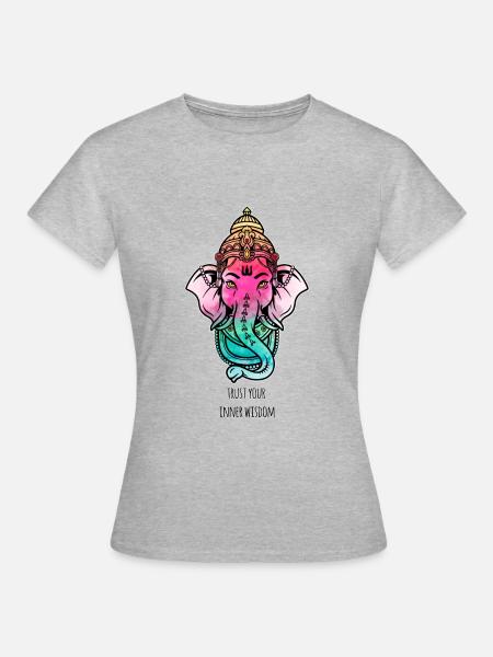 FAITES CONFIANCE À VOTRE SAGESSE INTÉRIEURE - Ganesha Elephant - T-shirt Femme - gris chiné