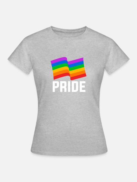 Drapeau PRIDE - T-shirt Femme - gris chiné