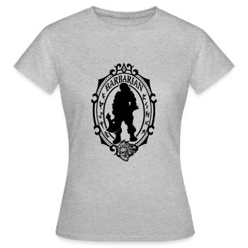 Barbar - Frauen T-Shirt - Grau meliert - Vorne - AI Model Female 172 dark (172cm)