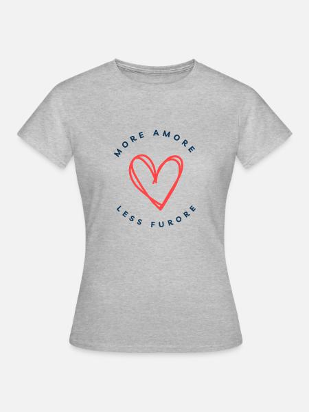 Amore - Frauen T-Shirt - Grau meliert